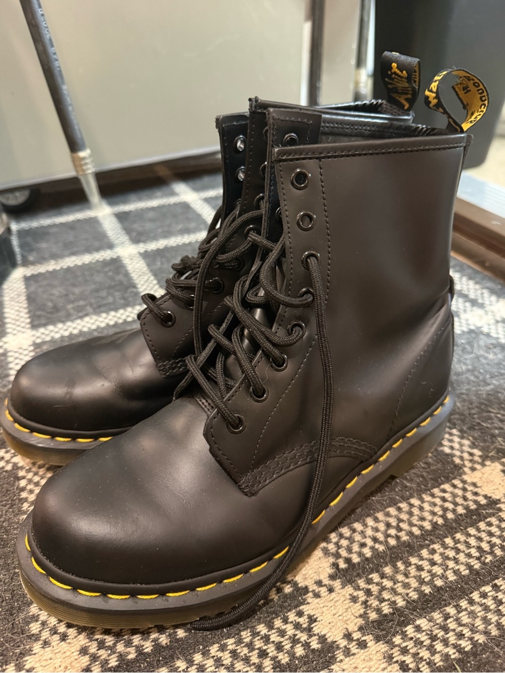 Dr. Martens Black Leather Lace-Up Boots